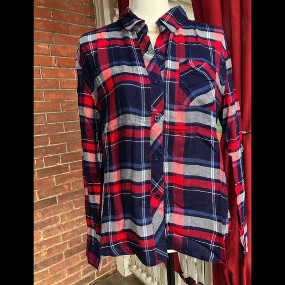 3/12$ Plaid Button Up, Size M - Picture 5 of 8